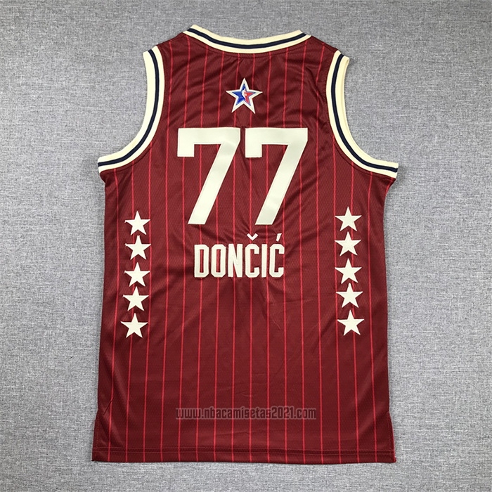Camiseta Nino All Star 2024 Dallas Mavericks Luka Doncic #77 Rojo